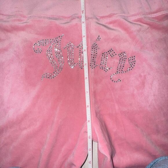 NWT JUICY COUTURE Velour OG Bling Tracksuit Hoodie & Pant Set Rose Pink Size Sma - Picture 9 of 11